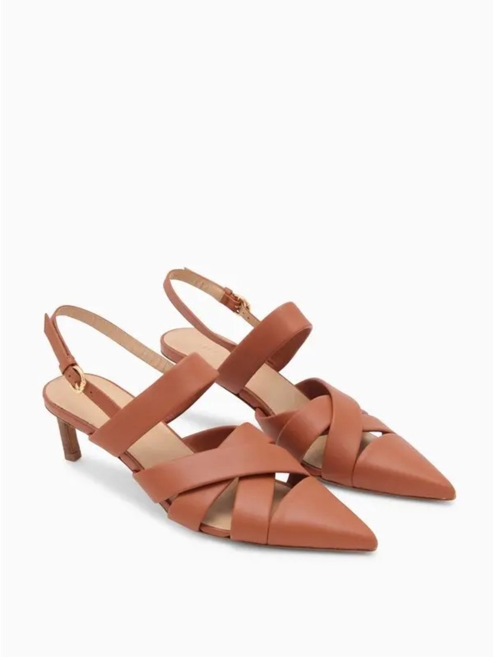 NEW Ulla Johnson Tahlia Woven Kitten Heel Terracotta Rust Tan WITH BOX 38 US 8
